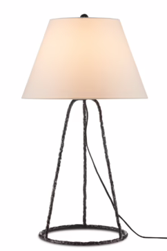 Annetta 1-Light Table Lamp in Dark Antique Brass