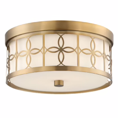 Anniversary 2-Light 14" Ceiling Light in Vibrant Gold