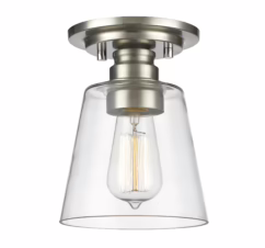 Annora 1-Light Flush Mount Ceiling Light In Brushed Nickel