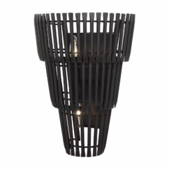 Apollo 2-Light Wall Sconce in Carbon Black