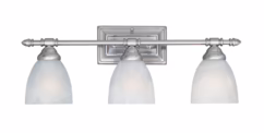 Apollo 3-Light Bathroom Vanity Light Bar in Satin Platinum