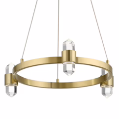 Arabella 6-Light Contemporary Chandelier in Champagne Gold