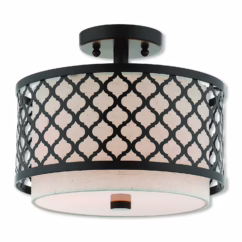 Arabesque 2-Light Ceiling Mount in English Bronze