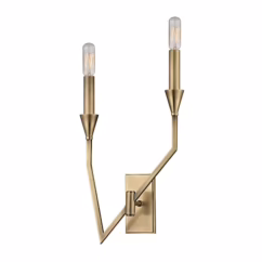 Archie 2-Light 18" Wall Sconce in Aged Brass
