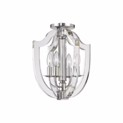 Arietta 4-Light 13" Ceiling Light in Polished Nickel