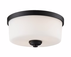 Arlington 2-Light Flush Mount Ceiling Light In Bronze