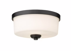 Arlington 2-Light Flush Mount Ceiling Light In Matte Black