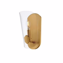 Armory 1-Light Wall Sconce in Natural Aged Brass