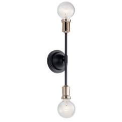 Armstrong 2-Light 16.75" Wall Sconce in Black