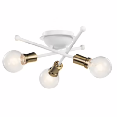 Armstrong 3-Light 15" Ceiling Light in White