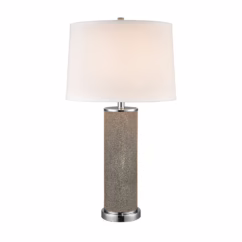 Around the Grain 1-Light Table Lamp in Light Gray