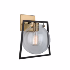 Artcraft Bridgetown Wall Sconce in Black & Harvest Brass