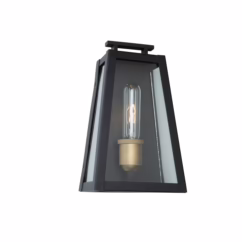 Artcraft Charlestown Outdoor Wall Light in Black, Vintage Gold