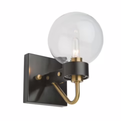 Artcraft Chelton Wall Sconce in Matte Black & Harvest Brass
