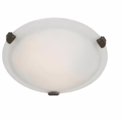 Artcraft Clip Flush 3-Light Ceiling Light in Brunito