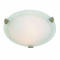 Artcraft Clip Flush 3-Light Ceiling Light in Brushed Nickel
