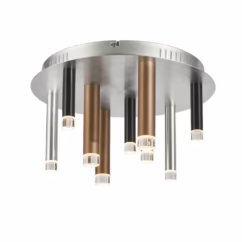 Artcraft Galiano LED Ceiling Light in Black, Copper, Satin Aluminum