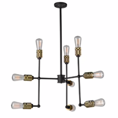 Artcraft Jersey 9-Light Chandelier in Vintage Brass