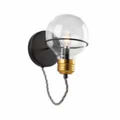 Artcraft Martina Wall Sconce in Black and Brushed Brass