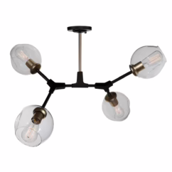 Artcraft Organic 4-Light Ceiling Light in Vintage Brass