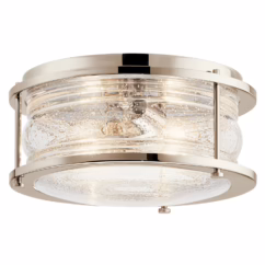 Ashland Bay 2-Light 12" Ceiling Light in Polished Nickel