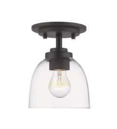 Ashton 1-Light Flush Mount Ceiling Light In Bronze