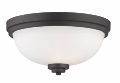 Ashton 2-Light Flush Mount Ceiling Light In Bronze
