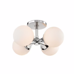 Astoria 4-Light 14" Ceiling Light in Polished Chrome
