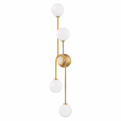 Astro 4-Light Wall Sconce in Vintage Brass