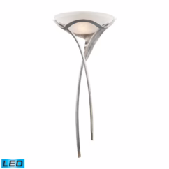 Aurora 1-Light LED Wall Sconce in Tarnished Silver