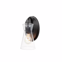Ava 1-Light Wall Sconce in Black
