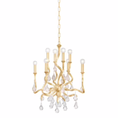 Aveline 8-Light Chandelier in Gold Leaf