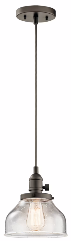 Avery 8.5" Mini Pendant in Olde Bronze