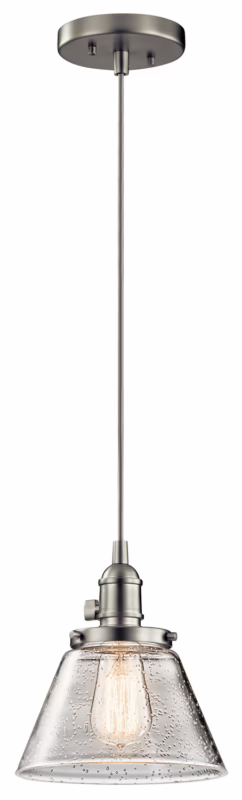 Avery 8.75" Mini Pendant in Brushed Nickel