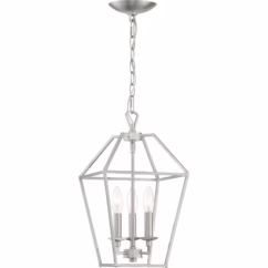 Aviary 3-Light Foyer Pendant in Brushed Nickel