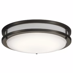 Avon LED Flush Mount Round Ceiling Light in Olde Bronze