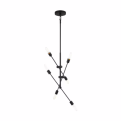 Axis 6-Light Chandelier in Midnight Black
