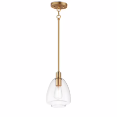 Babylon 1-Light Pendant in Satin Brass