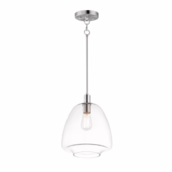 Babylon 1-Light Pendant in Satin Nickel
