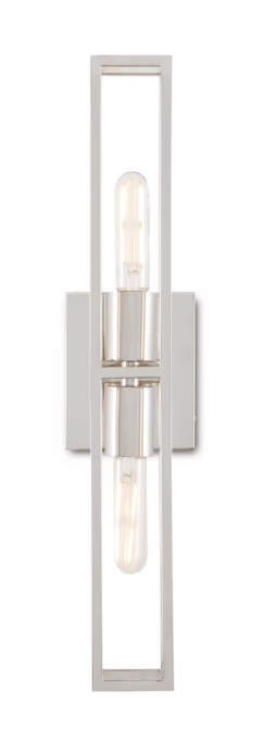 Bagno 2-Light Wall Sconce in Polished Nickel