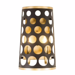 Bailey 2-Light Wall Sconce in Matte Black with French Gold