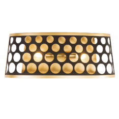 Bailey 2-Light Wall Sconce in Matte Black with French Gold