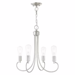 Bari 4-Light Chandelier in Brushed Nickel