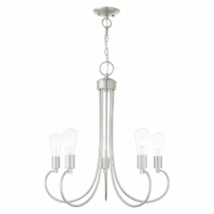 Bari 5-Light Chandelier in Brushed Nickel