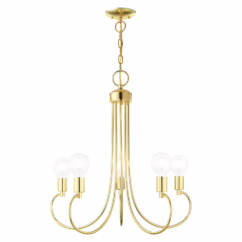 Bari 5-Light Chandelier in Polished Brass