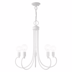 Bari 5-Light Chandelier in White