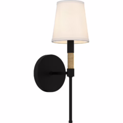 Bayside 1-Light Wall Sconce in Matte Black