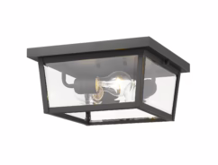 Beacon 3-Light Outdoor Flush Ceiling Mount Fixture Ceiling Light In Oil Rubbed Bronze