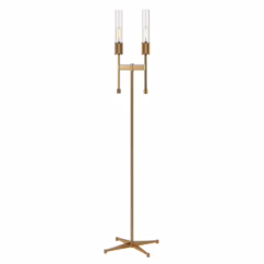Beaconsfield 2-Light Floor Lamp in Aged Brass