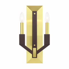 Beckett 2-Light Wall Sconce in Satin Brass and Bronze